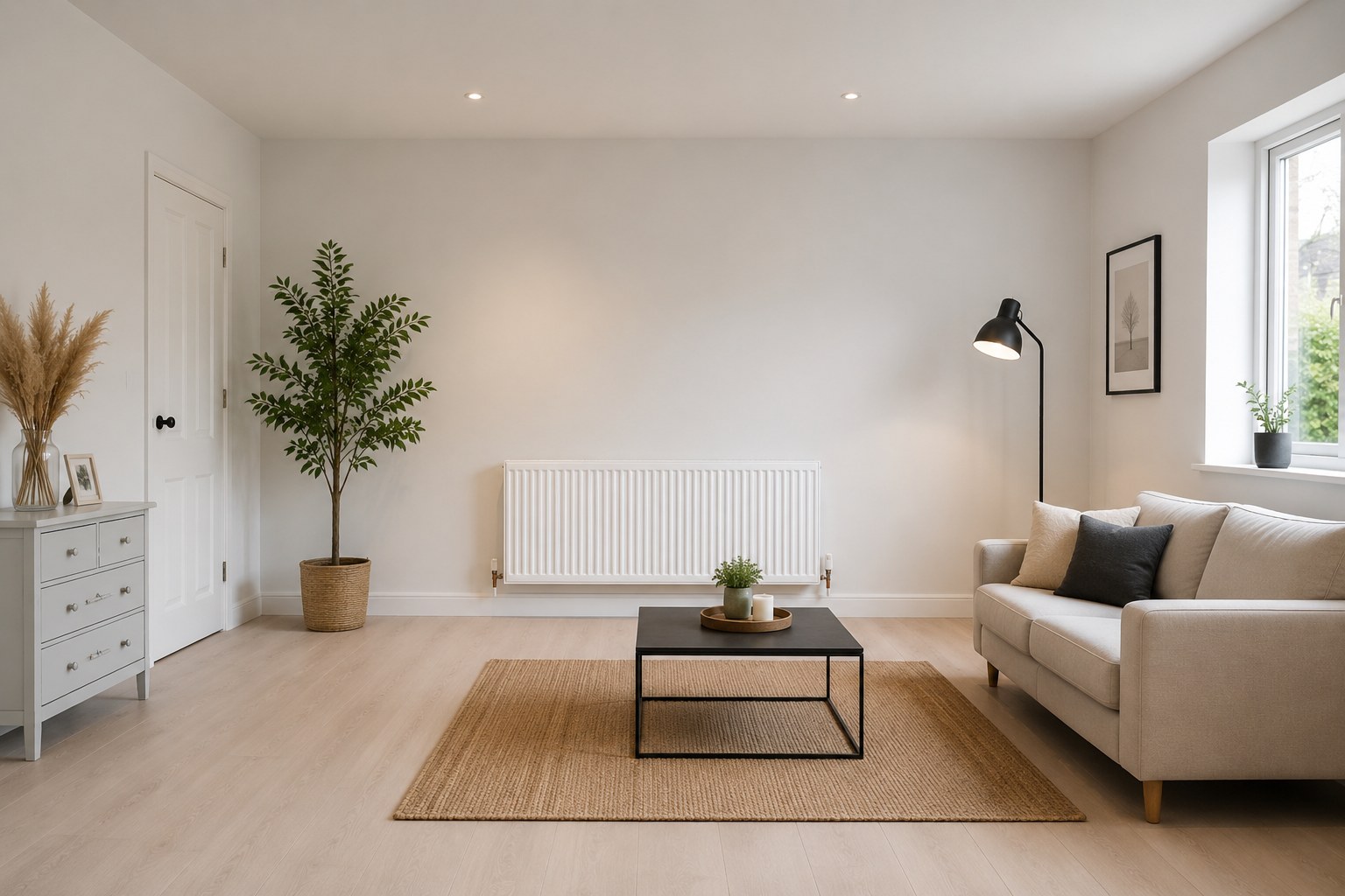 Modern kitchen with heating controls