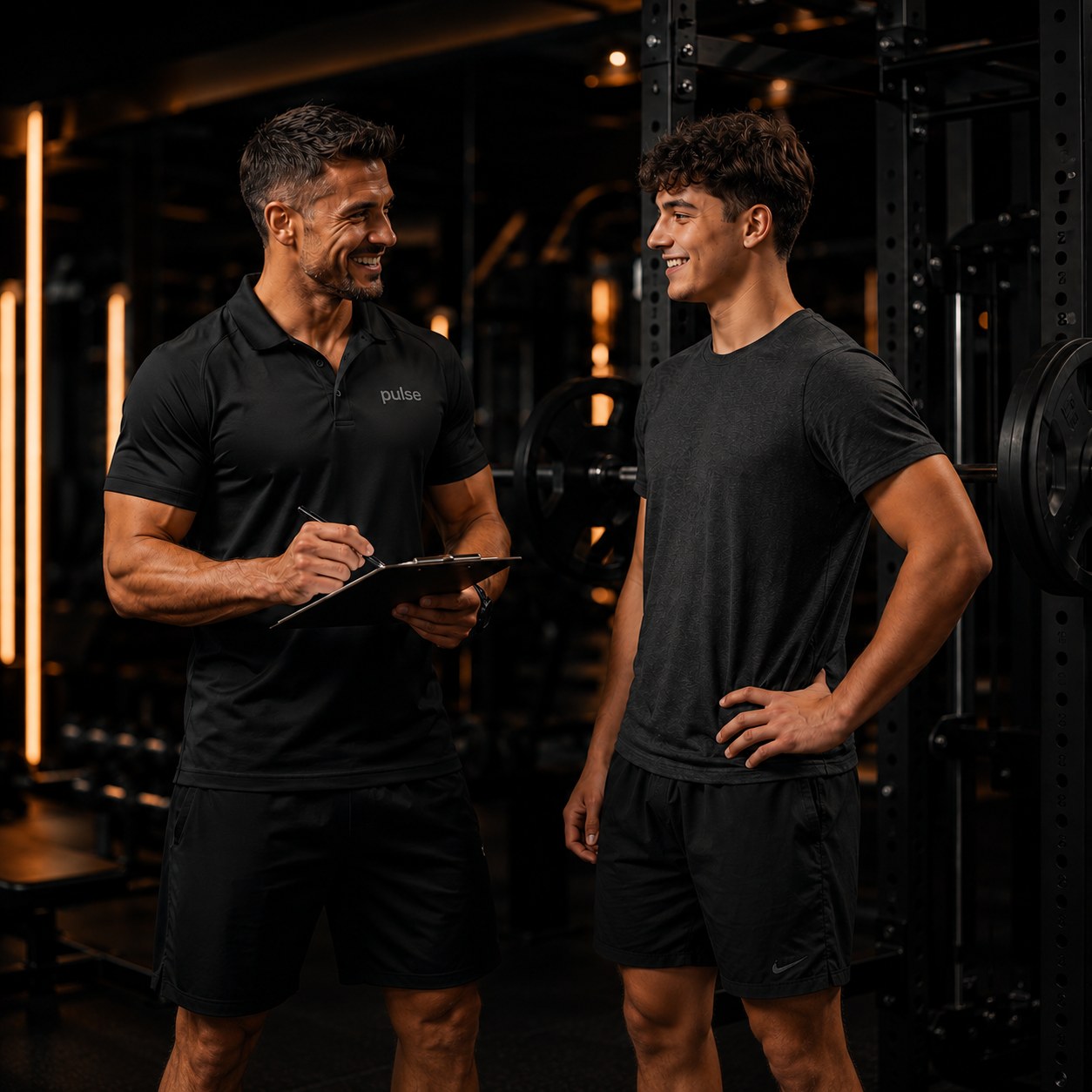 One-to-one coaching between a personal trainer and a trainee