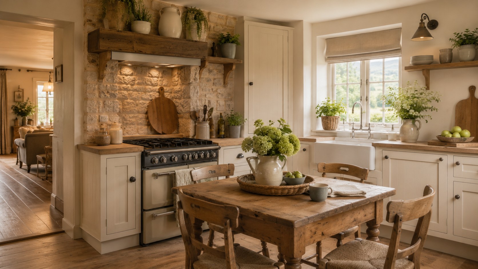 Restored cottage kitchen