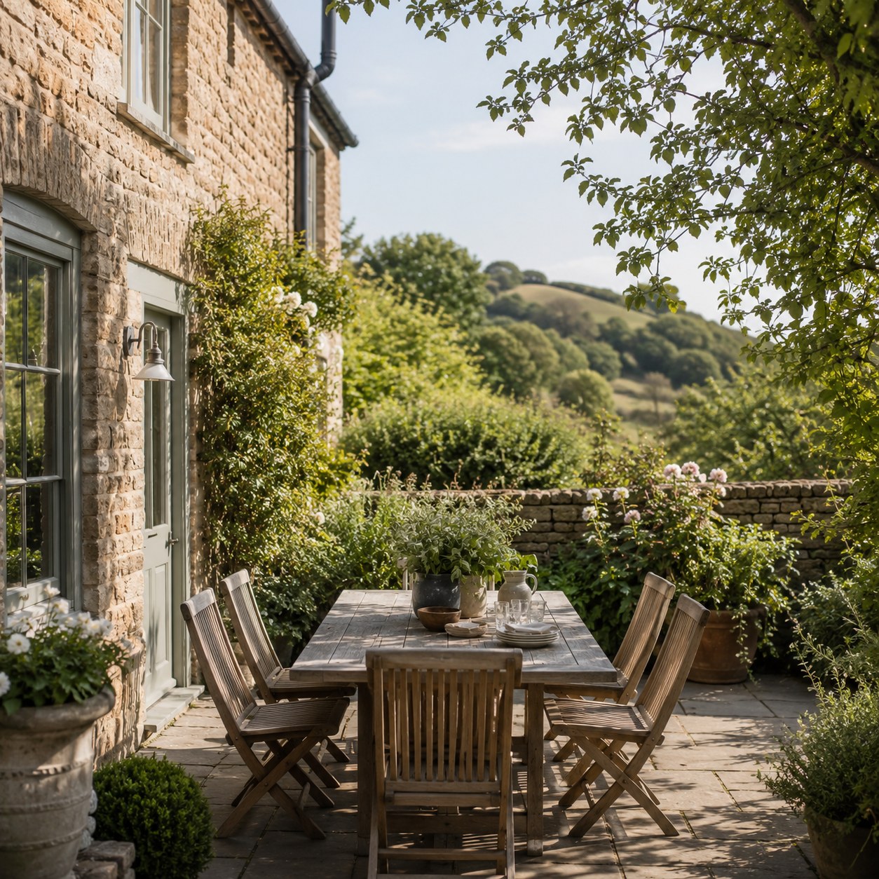 Garden dining area