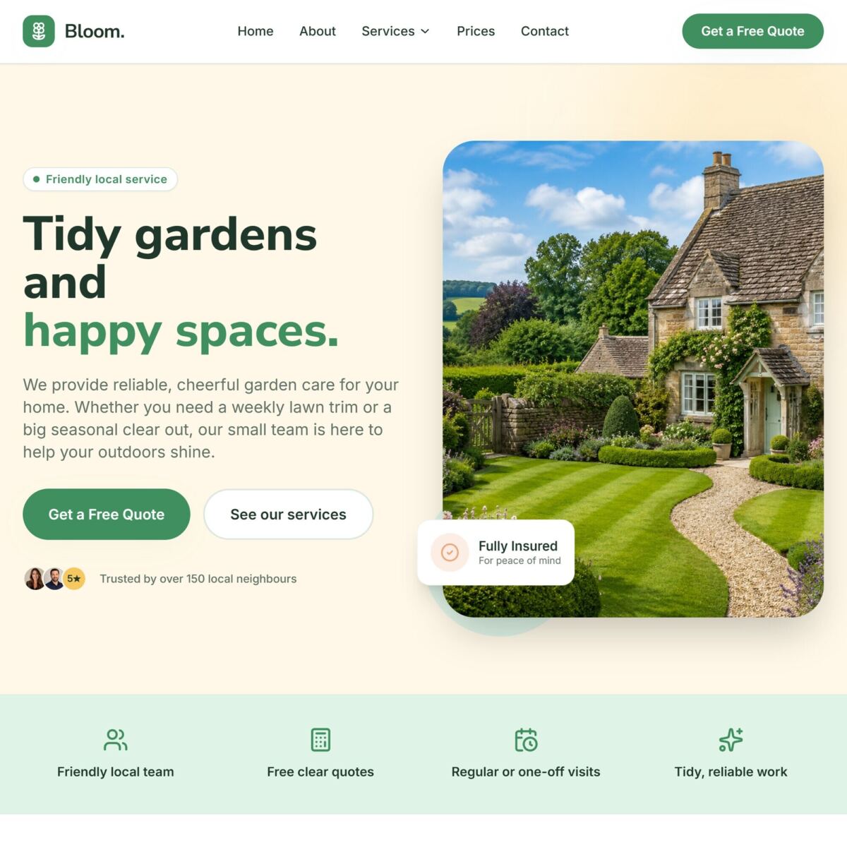Screenshot of the Digiweave Bloom website design