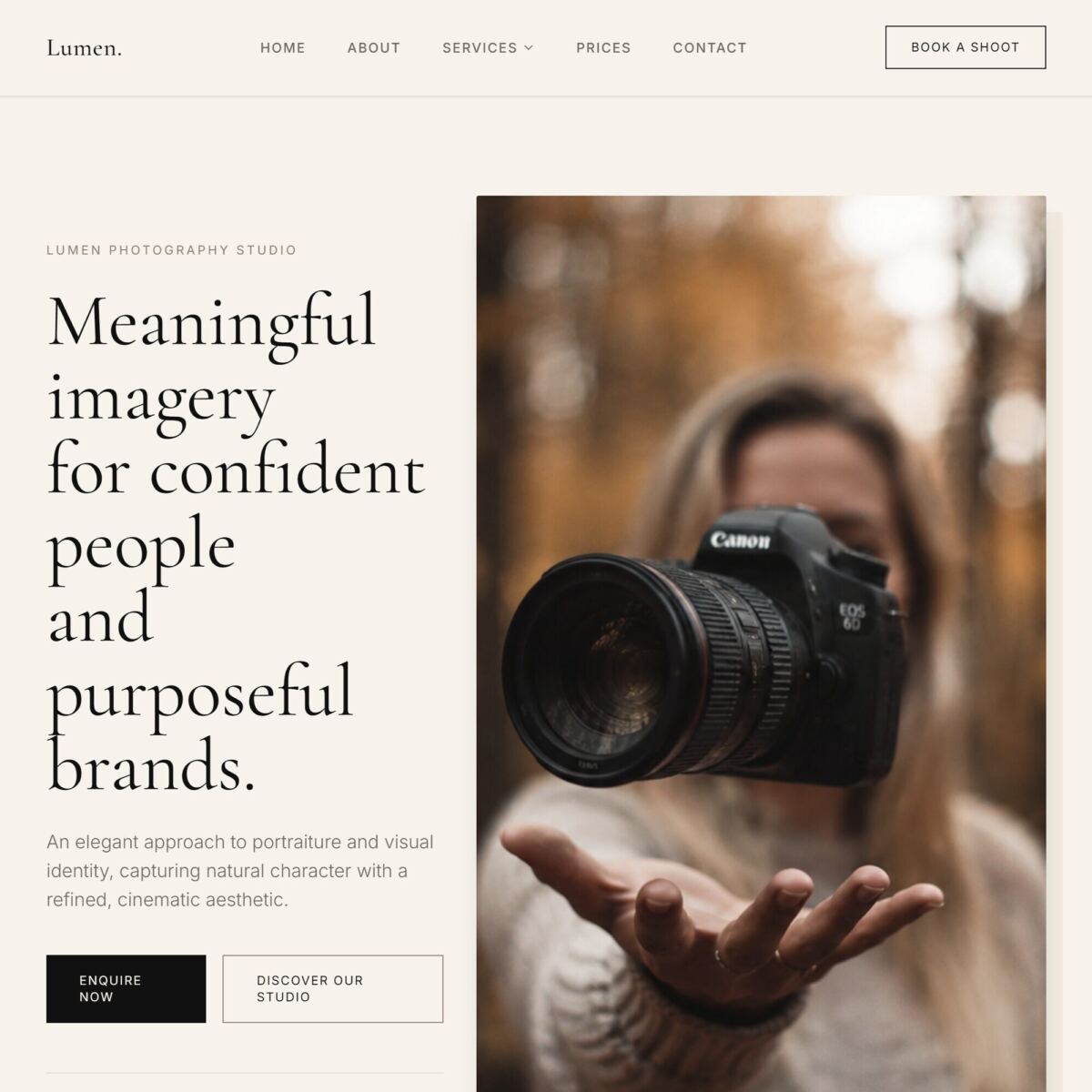 Screenshot of the Digiweave Lumen website design