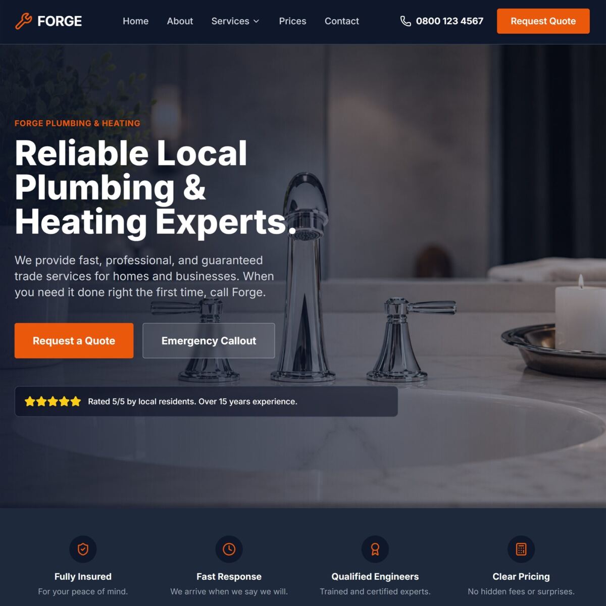 Screenshot of the Digiweave Forge website design