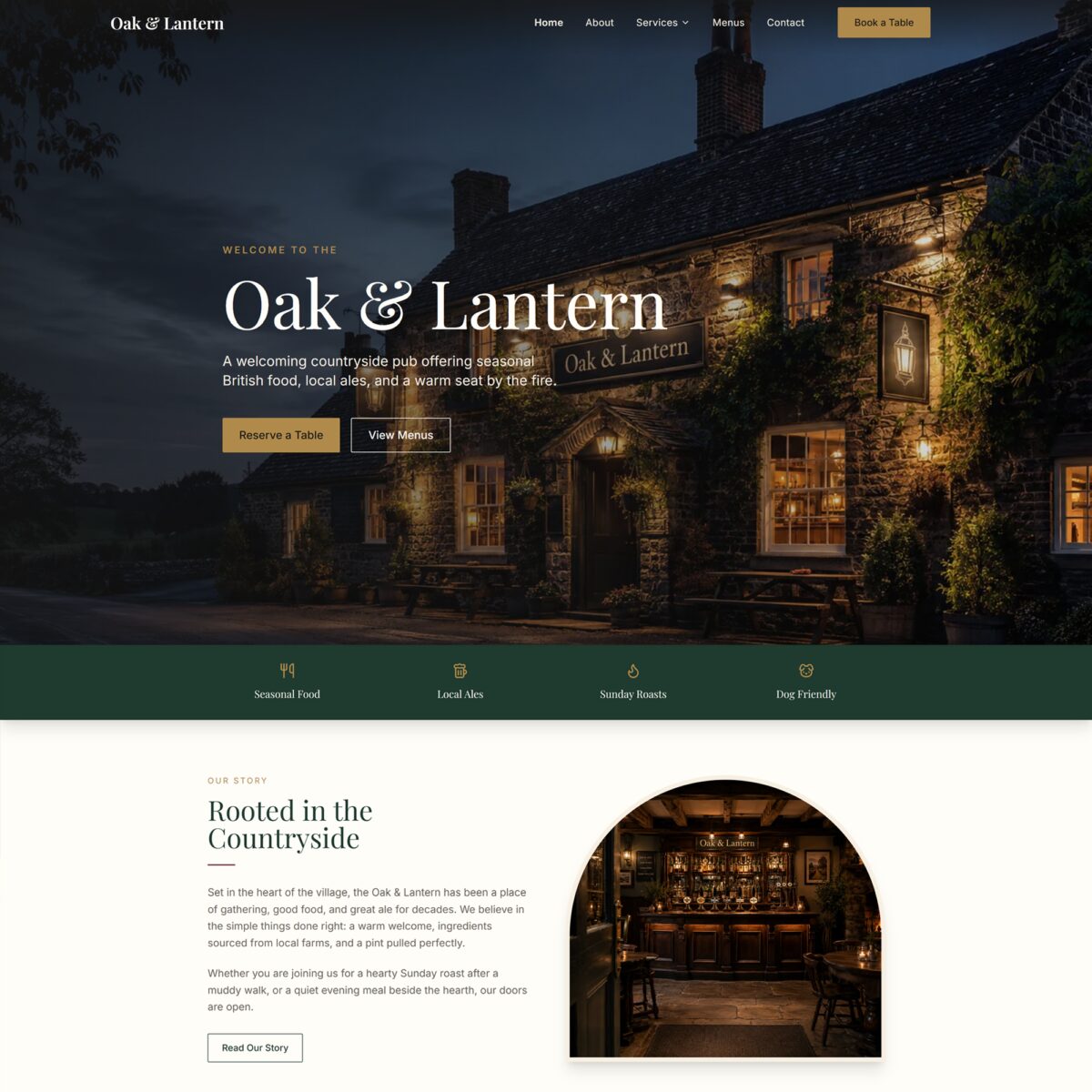 Screenshot of the Digiweave Oak website design
