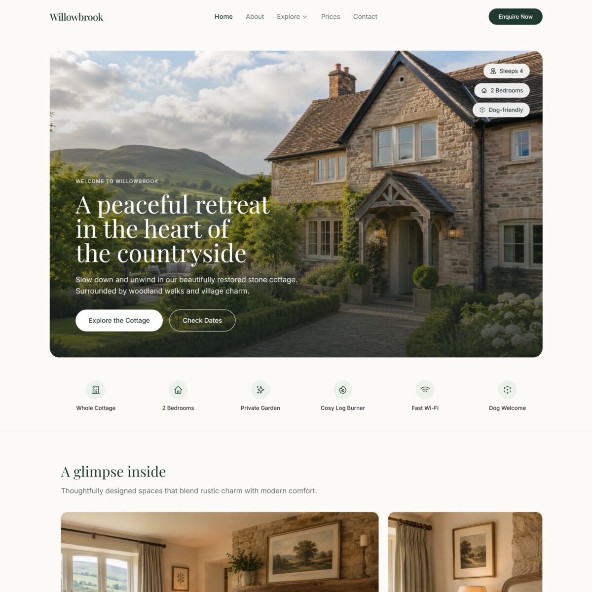 Screenshot of the Digiweave Willowbrook website design