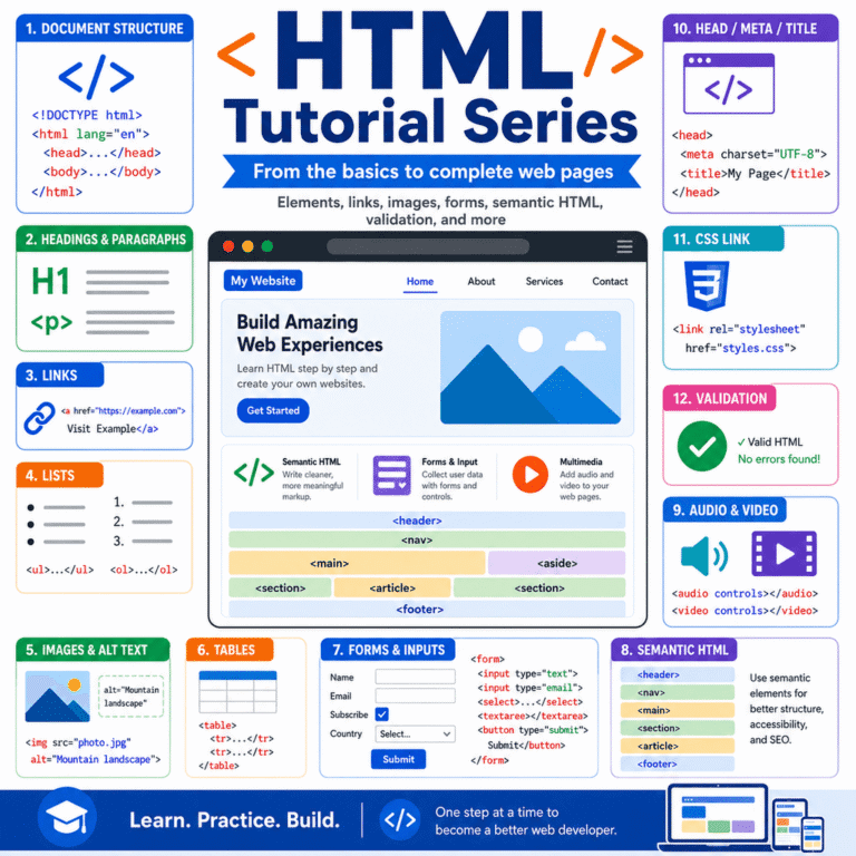 Illustration for the Digiweave HTML tutorials series
